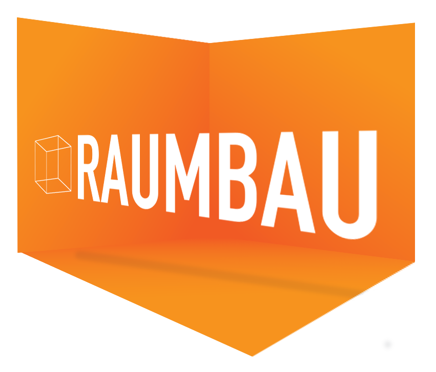 Raumbau Logo weiss auf Orange
