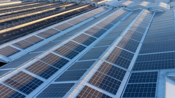 Company buildings produce solar power