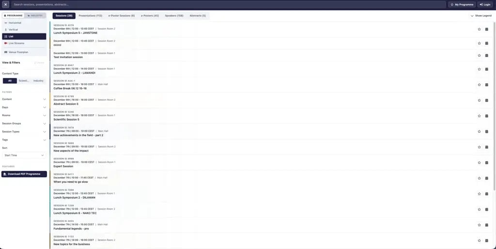 listschedule